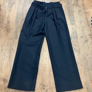 Frame Denim Navy Wide-Leg Trousers